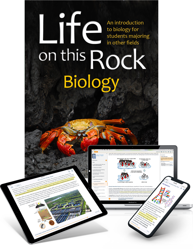 LOTR: Biology - trubook cover image with iPad and laptop